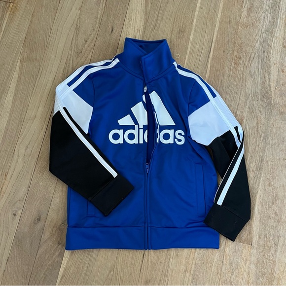 Kids black and blue adidas track suit set - Picture 6 of 7